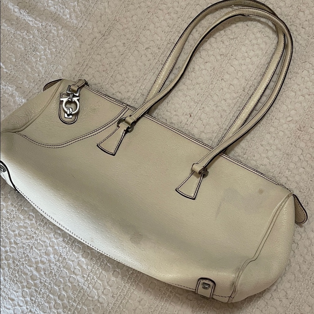 Salvatore Ferragamo Beige Shoulder Bag